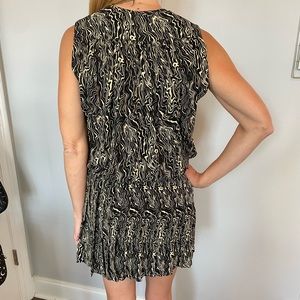 Black and Gold smocked waist dress